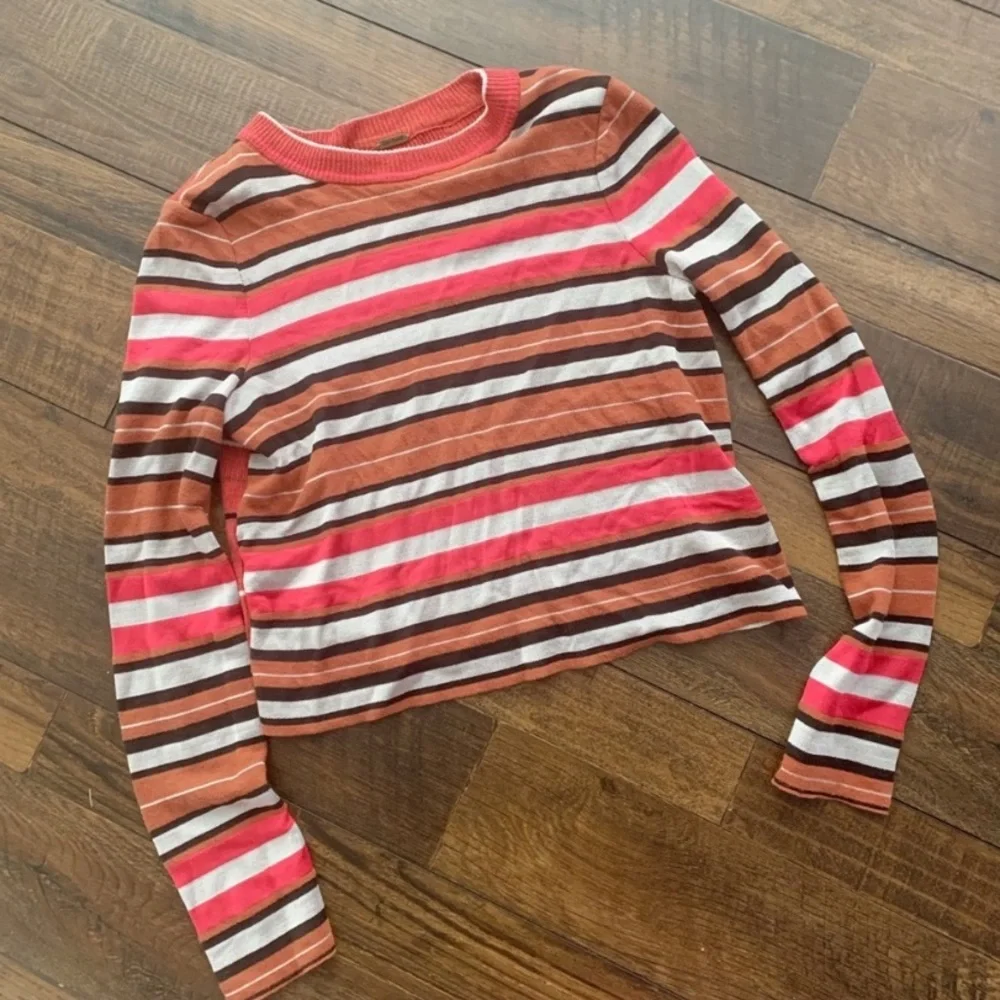 Free People striped knit fitted sweater - Picture 1 of 4